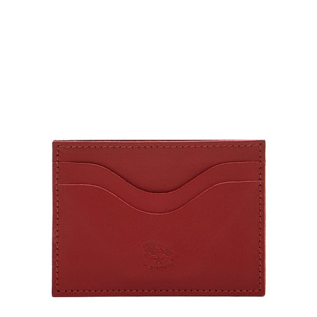 Salina | Card case in leather color red