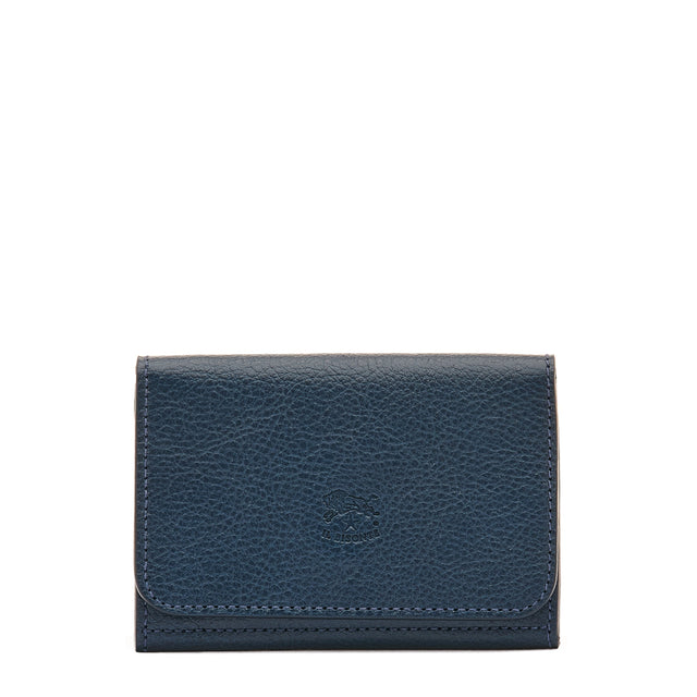 Galileo | Men's card case in leather color blue