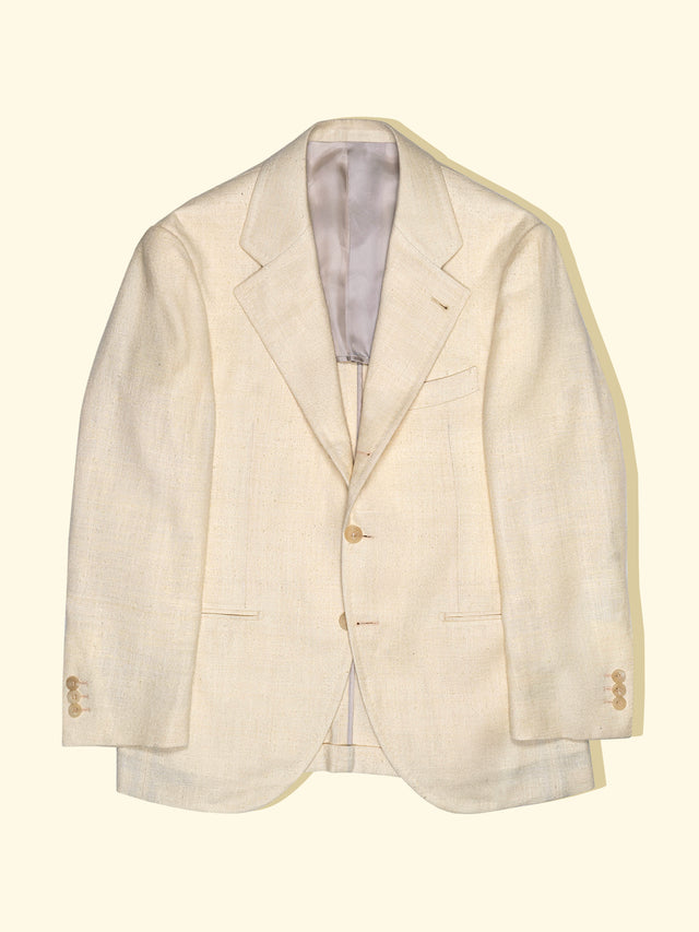 Tussah Silk Sport Jacket - Cream — The Anthology