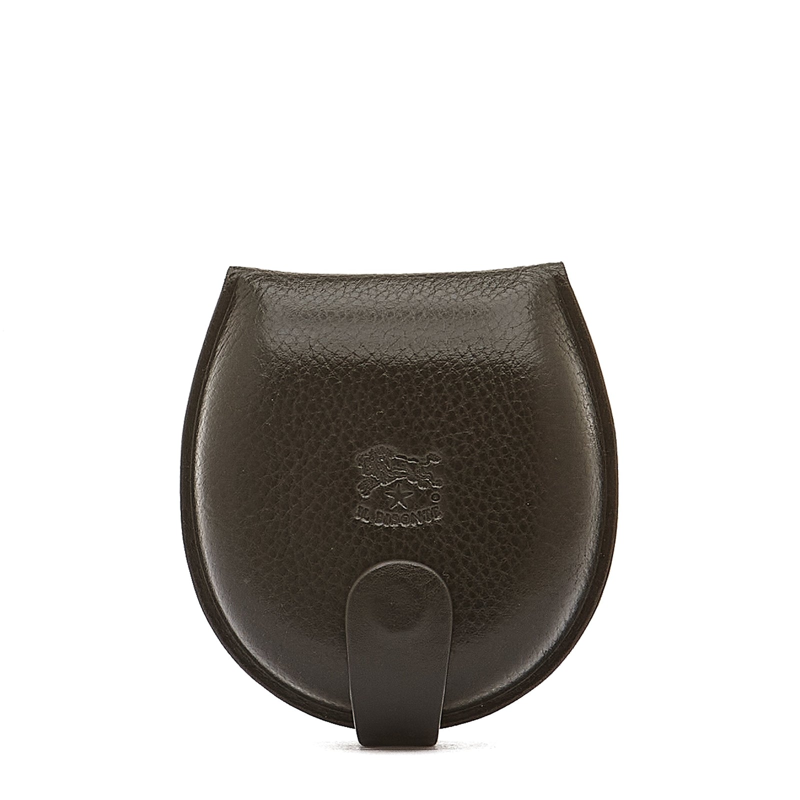 Men's coin purse in leather color black