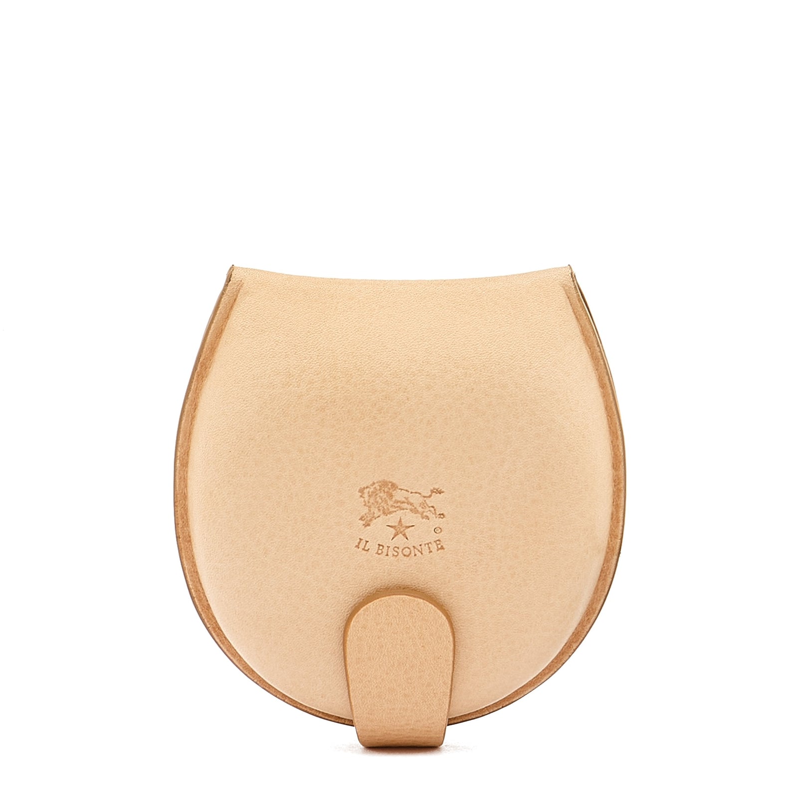 Men's coin purse in leather color natural