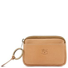 Coin purse in leather color natural