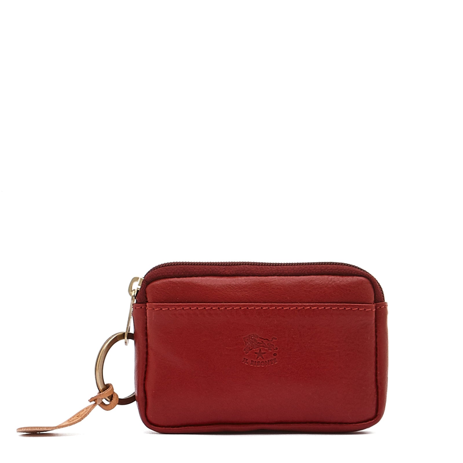 Coin purse in leather color red
