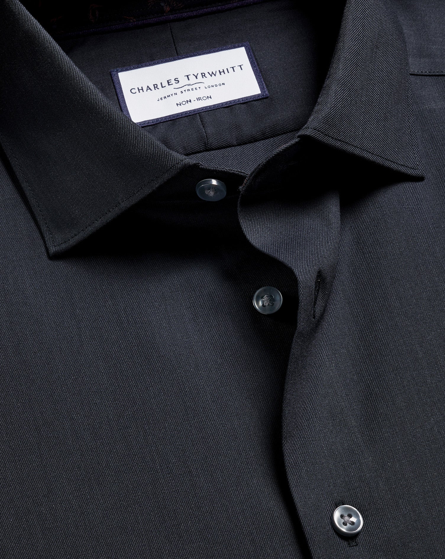 Non Iron Stretch Printed Trim Shirt
