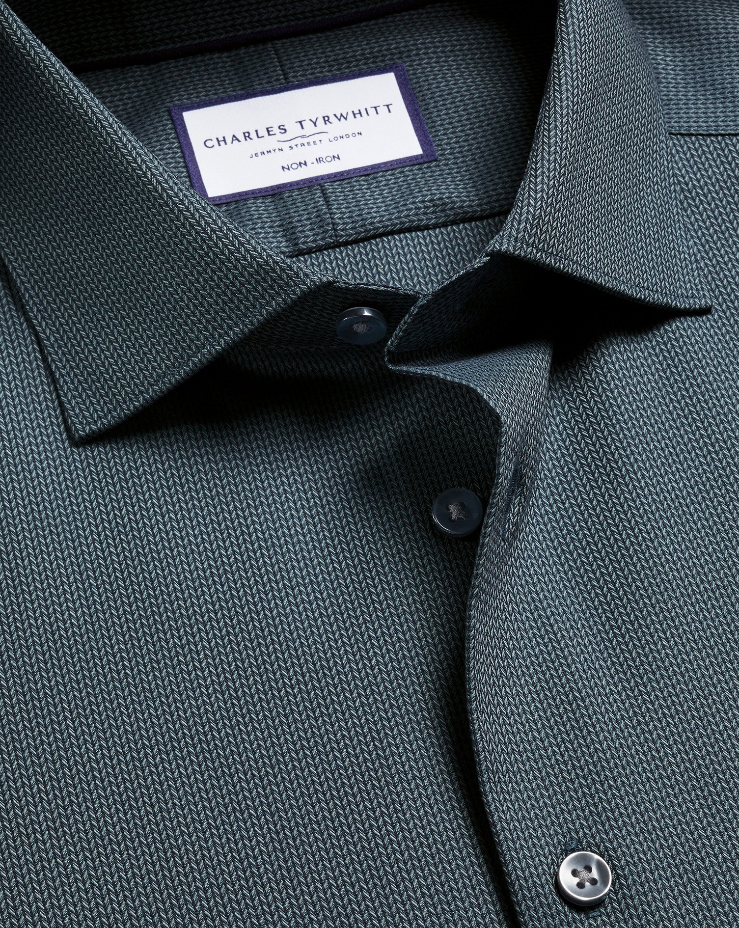 Non Iron Stretch Chevron Texture Shirt