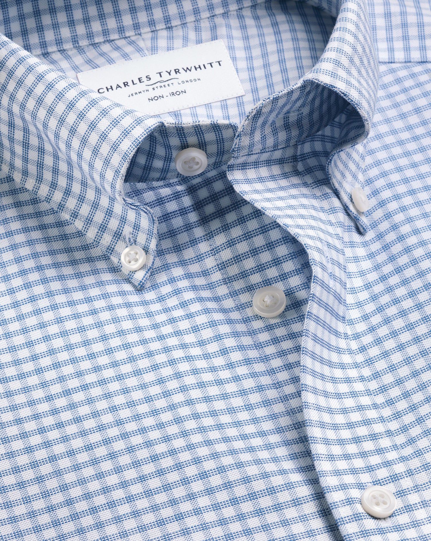 Non Iron Stretch Oxford Check Shirt