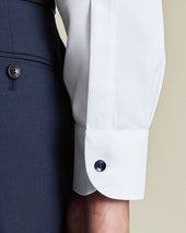 Non Iron Stretch Floral Printed Trim Shirt