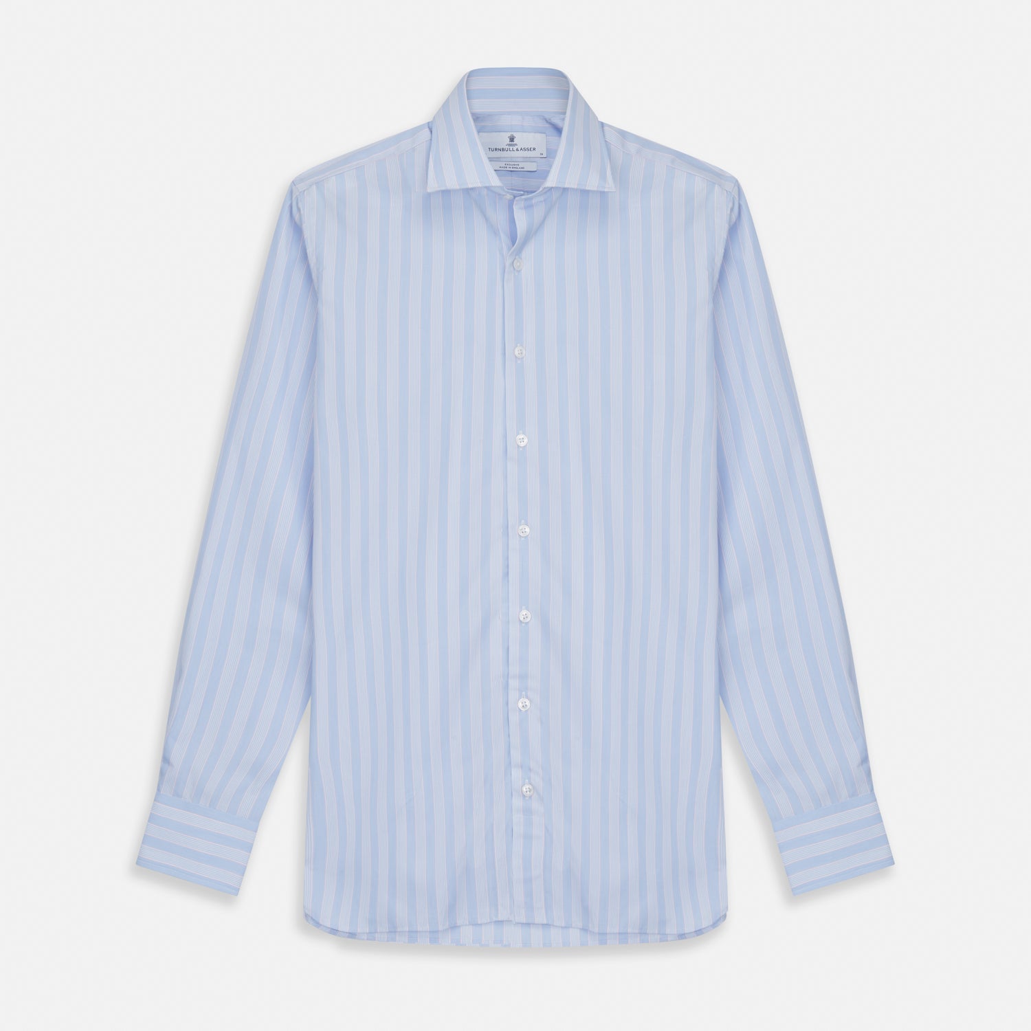 Pink and Blue Stripe Tailored Fit Shirt with Kent Collar
