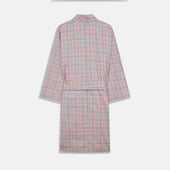 Multi Check Cotton Kimono Gown