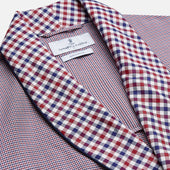 Multi Check Contrast Cotton Gown