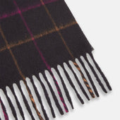 Purple Multi Tattersall Check Cashmere Scarf