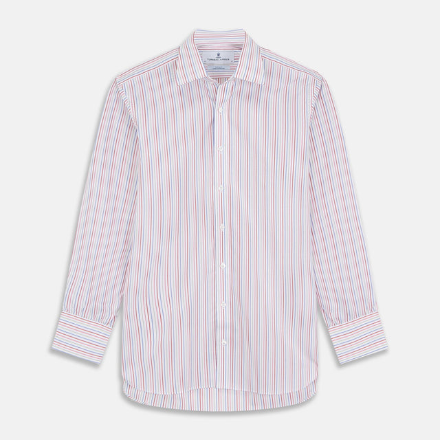 Red Multi Blazer Stripe Regular Fit Mayfair Shirt