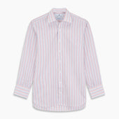 Red Multi Blazer Stripe Regular Fit Mayfair Shirt