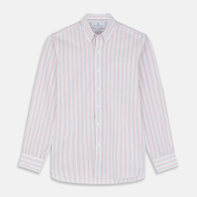 Red Multi Blazer Stripe Weekend Fit Suffolk Shirt