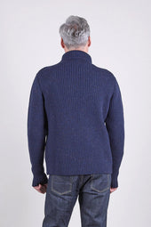 SE2 Navy British Wool Roll Neck Unisex Sweater