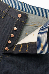 SE5 Heritage Wide Twisted Seam Indigo 14oz Japanese Raw Men's Jeans