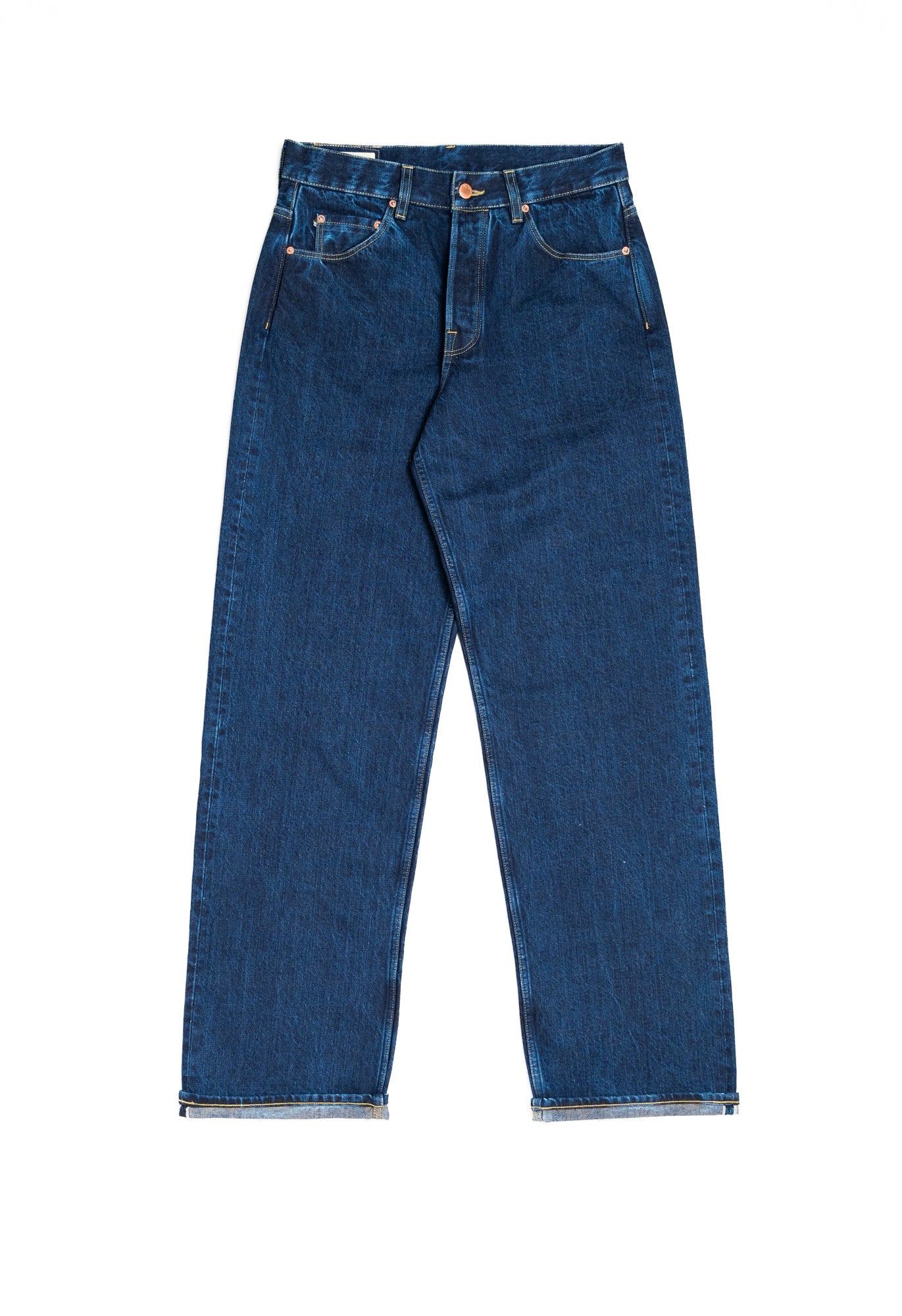 SE6 Classic Wide Indigo 15oz Italian Mid Wash Selvedge Unisex Jeans