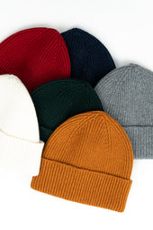 SE10 RIBBED WOOL HAT NAVY