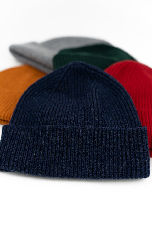 SE10 RIBBED WOOL HAT NAVY