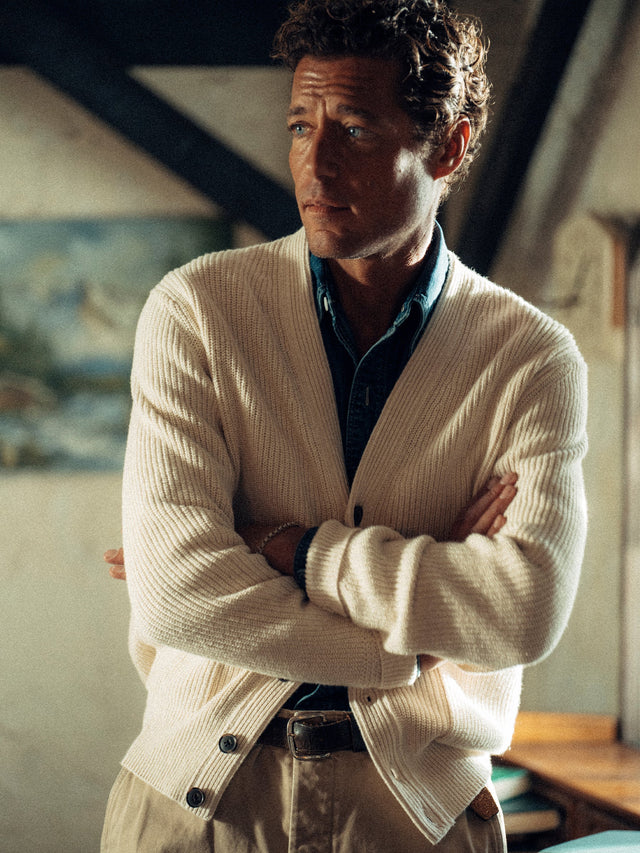 Sand Dollar Seafarer Cotton Rib Cardigan