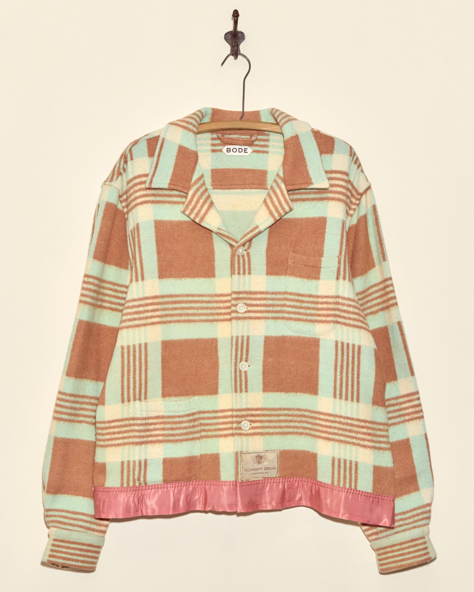 Seafoam Plaid Jacket - XXL