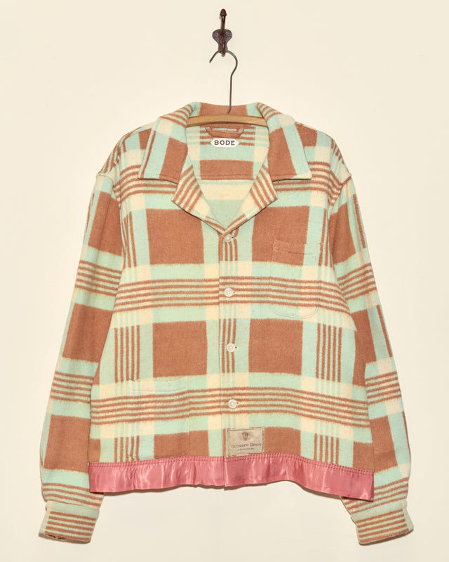 Seafoam Plaid Jacket - XXL