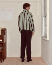Seafoam Stripe Welding Jacket - Seafoam/Black