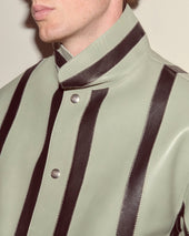 Seafoam Stripe Welding Jacket - Seafoam/Black