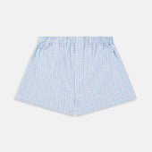Pale Blue Multi Check Cotton Godfrey Boxer Shorts