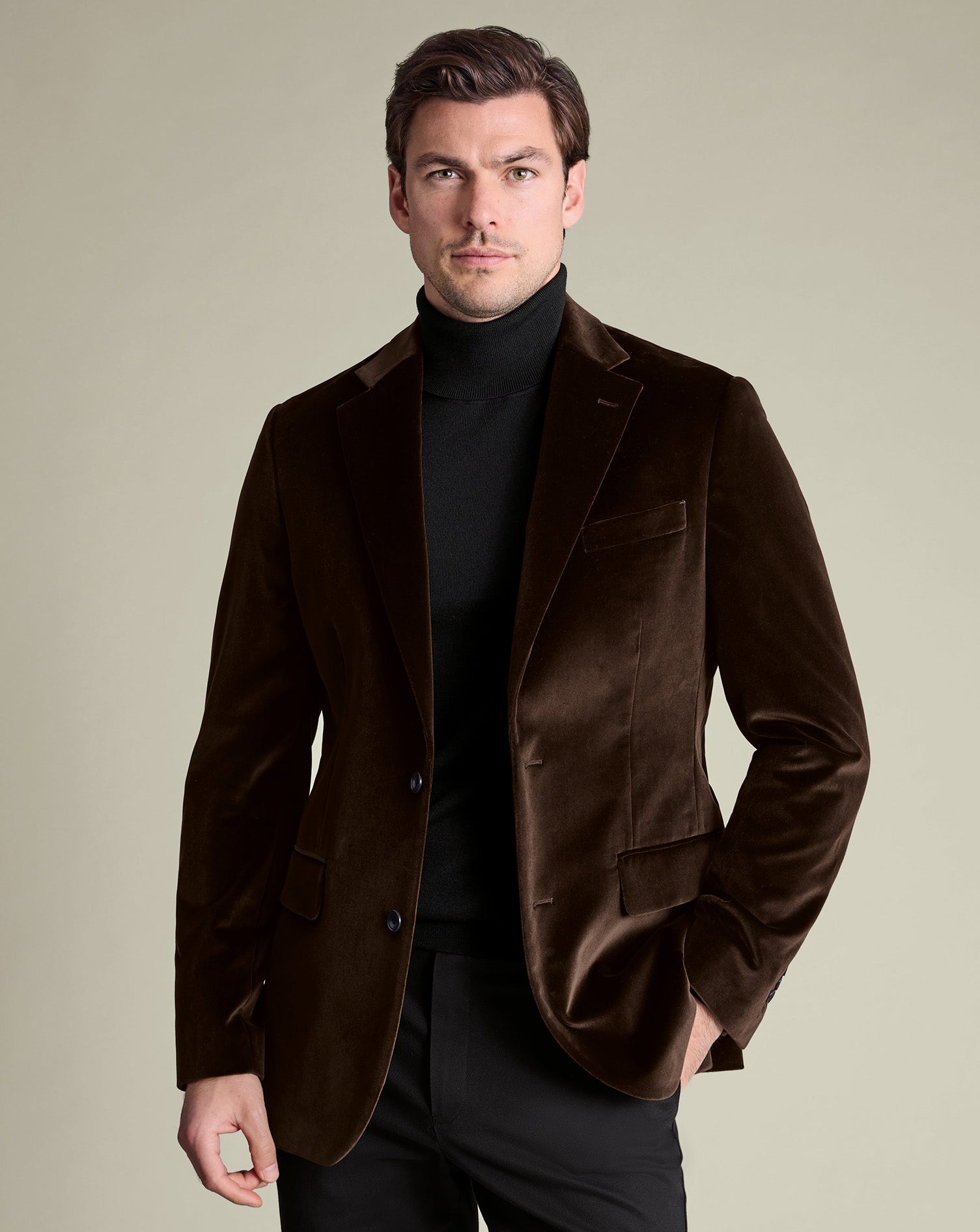 Italian Velvet Jacket Brown