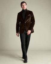 Italian Velvet Jacket Brown