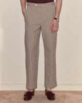 Seersucker Cafe Stripe Trousers