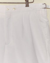 Seersucker Double-Button Shorts