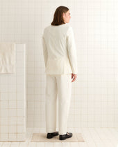 Seersucker Double-Breasted Suit Jacket