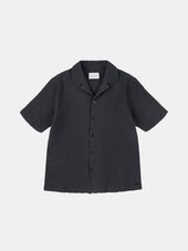 Seersucker Fenton Shirt in Black
