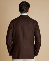 Wool Texture Jacket Brown