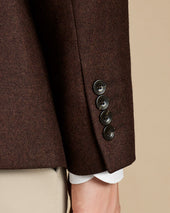 Wool Texture Jacket Brown