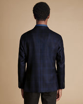 Wool Texture Check Jacket French