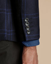Wool Texture Check Jacket French