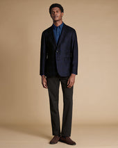 Wool Texture Check Jacket French