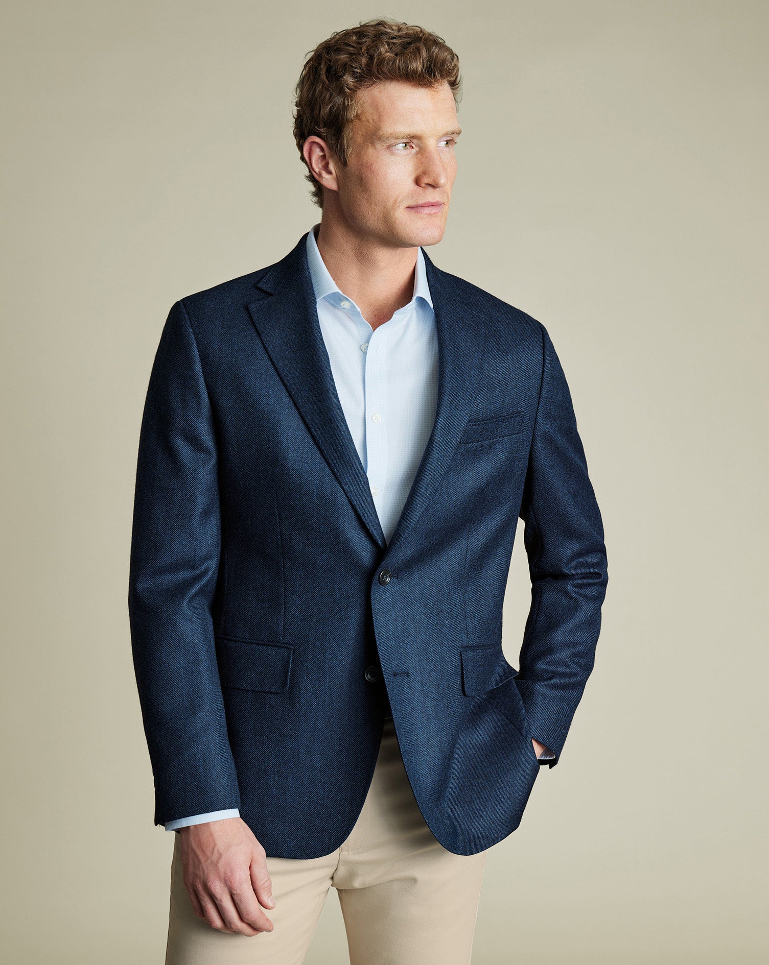 Wool Texture Twill Jacket