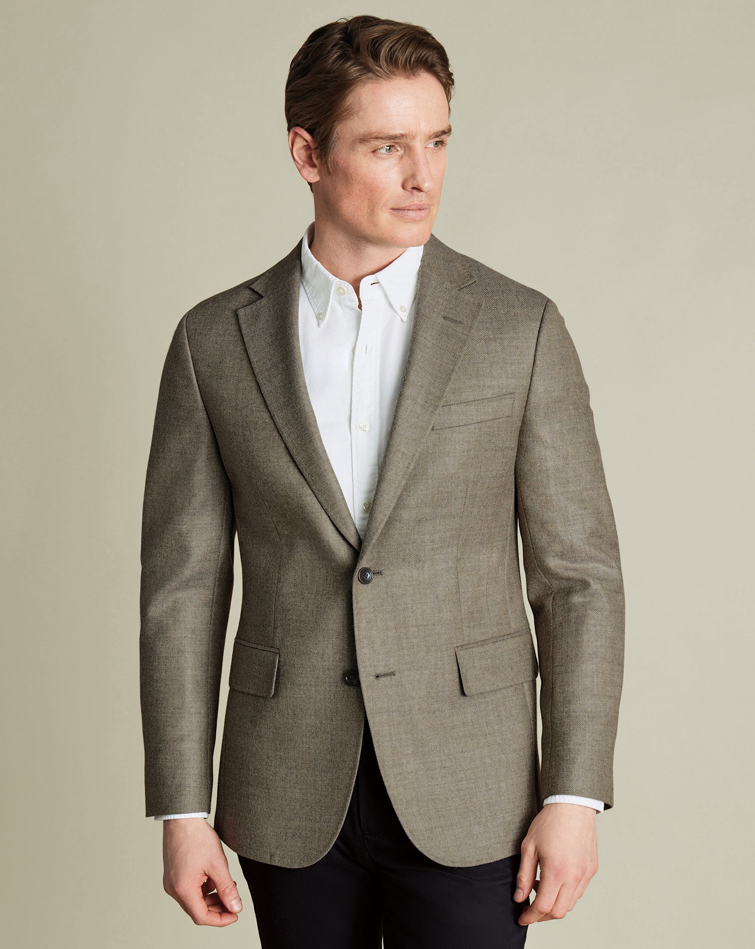 Wool Texture Twill Jacket