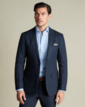 Pure Linen Jacket - Dark Navy