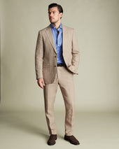 Pure Linen Suit - Taupe