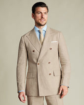 Double Breasted Pure Linen Suit