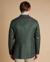 Wool Texture Twill Jacket Green
