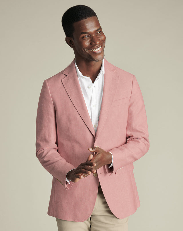 Linen Cotton Jacket - Coral