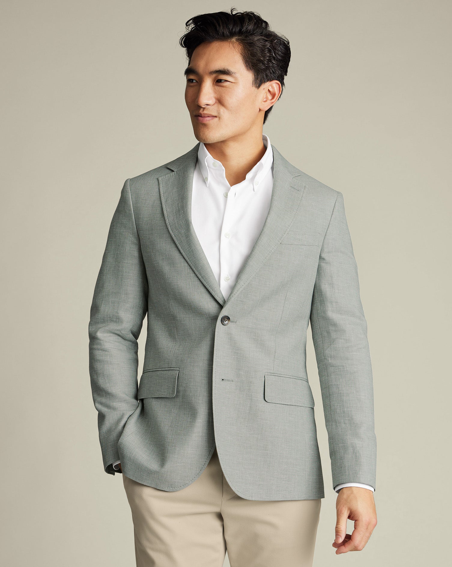 Linen Cotton Jacket Green