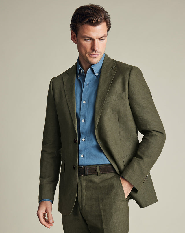 Veste en lin - Vert olive