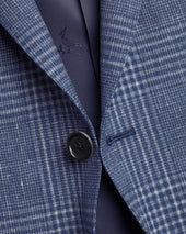 Wool Linen Silk Jacket Check